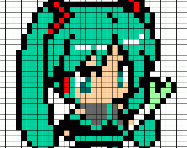 Hatsune Miku pixel art