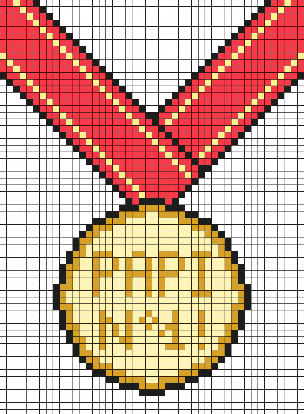 Pixel Art Medaille für Papi