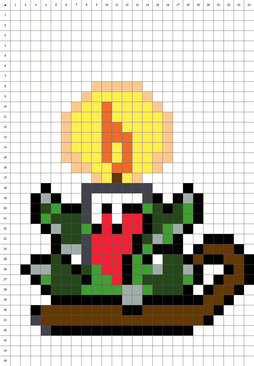 Pixel Art Weihnachtskerze