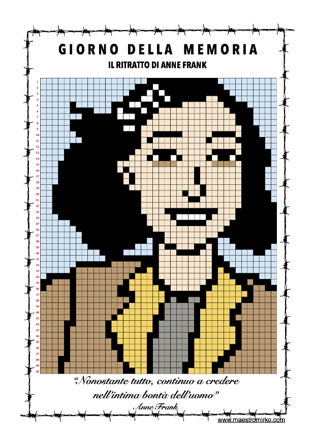 Pixel art Anna Frank