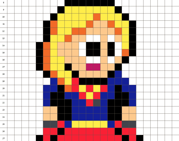 SUPER GIRL Pixel art