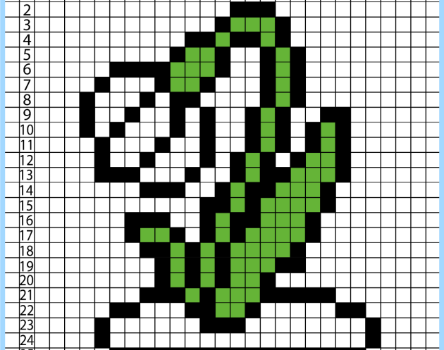 Schneeglöckchen Pixel art