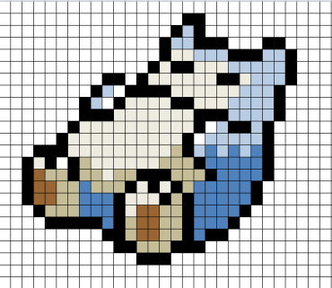 Pixel Art Snorlax Free Template Download