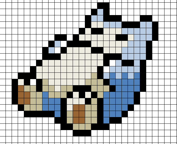 Snorlax Pokemon pixel art