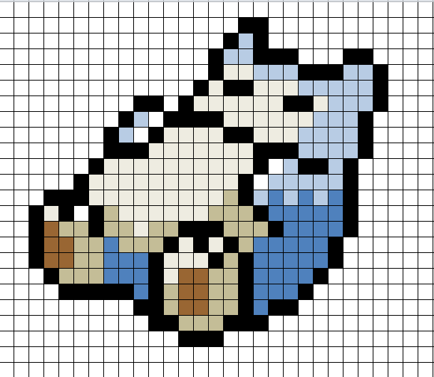 Snorlax Pokemon pixel art