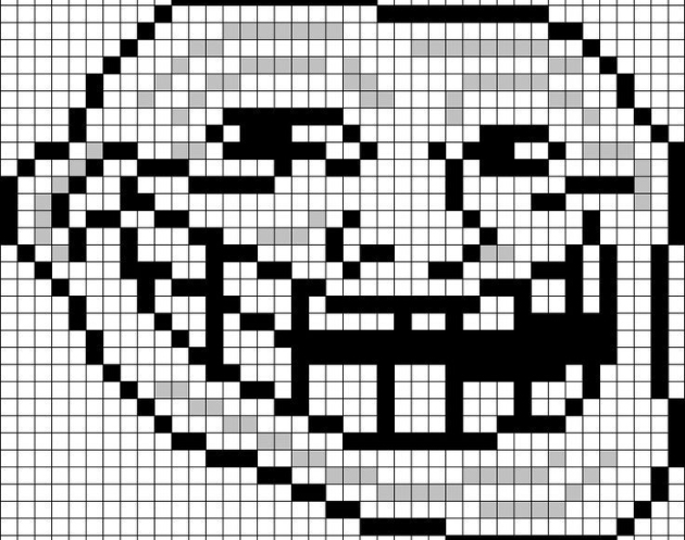 Troll face Pixel art