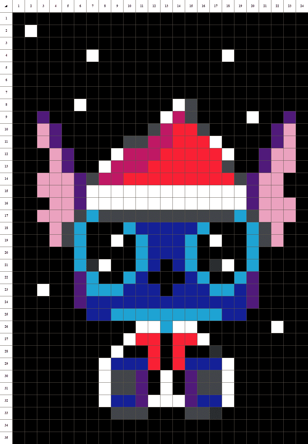 Weihnachten Stich Pixel art