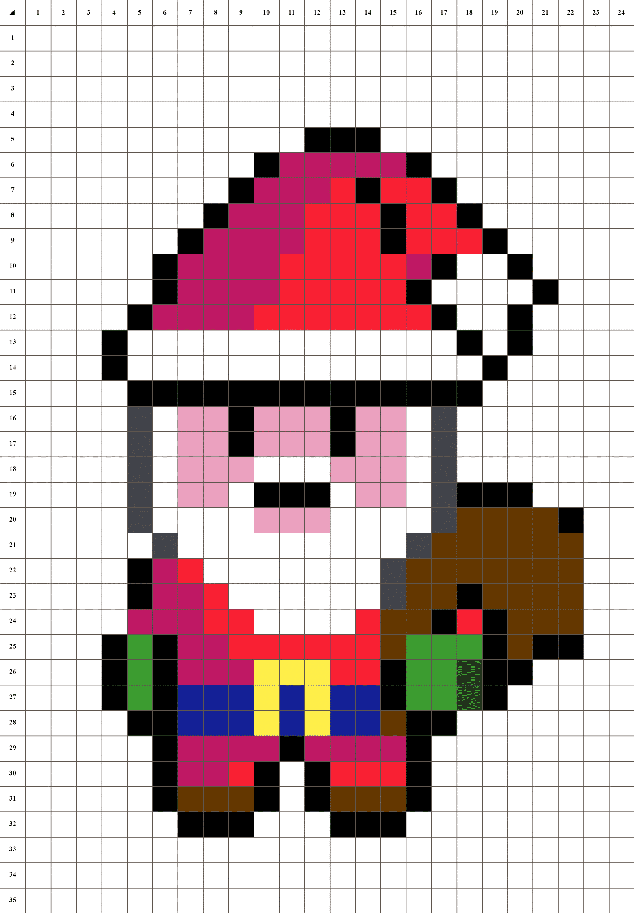 Weihnachtsmann Pixel art