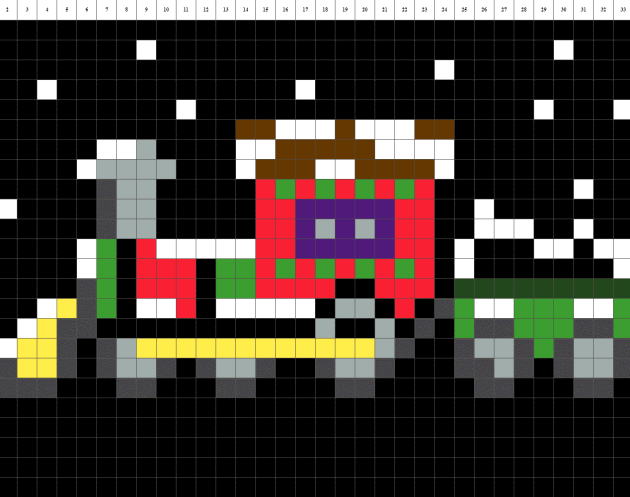 Weihnachtszug Pixel art