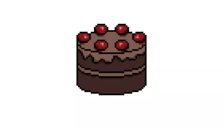 How to draw a pixel art cake