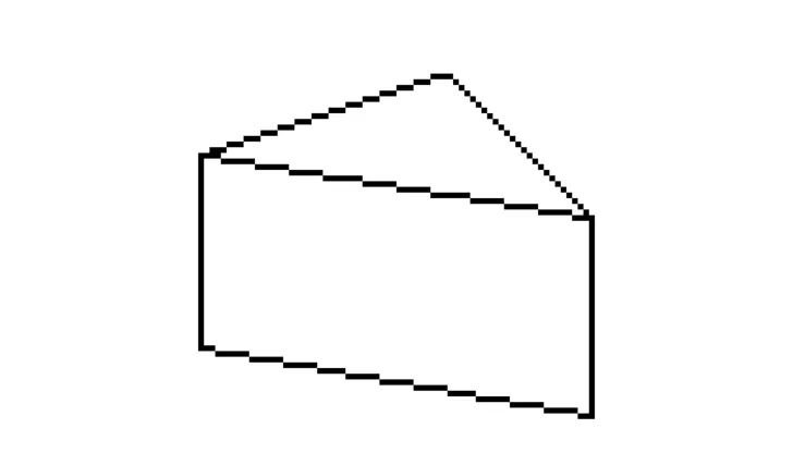 Zeichne ein Stück Pixel-Art-Kuchen 1