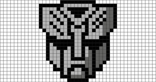 autobot logo pixel art