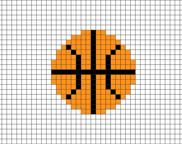 basketball pixel art