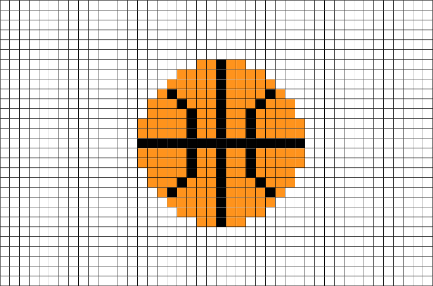 basketball pixel art
