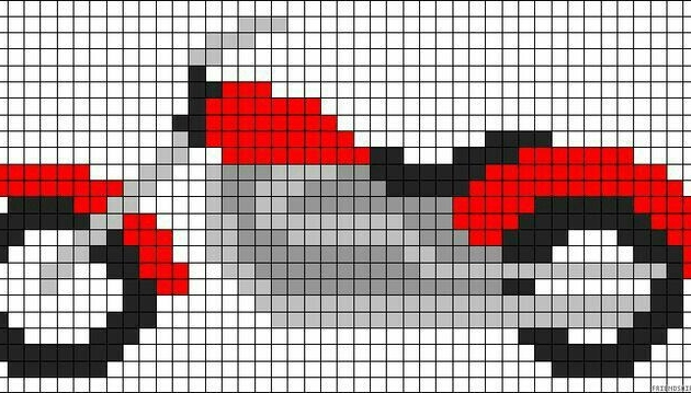 pixel art moto