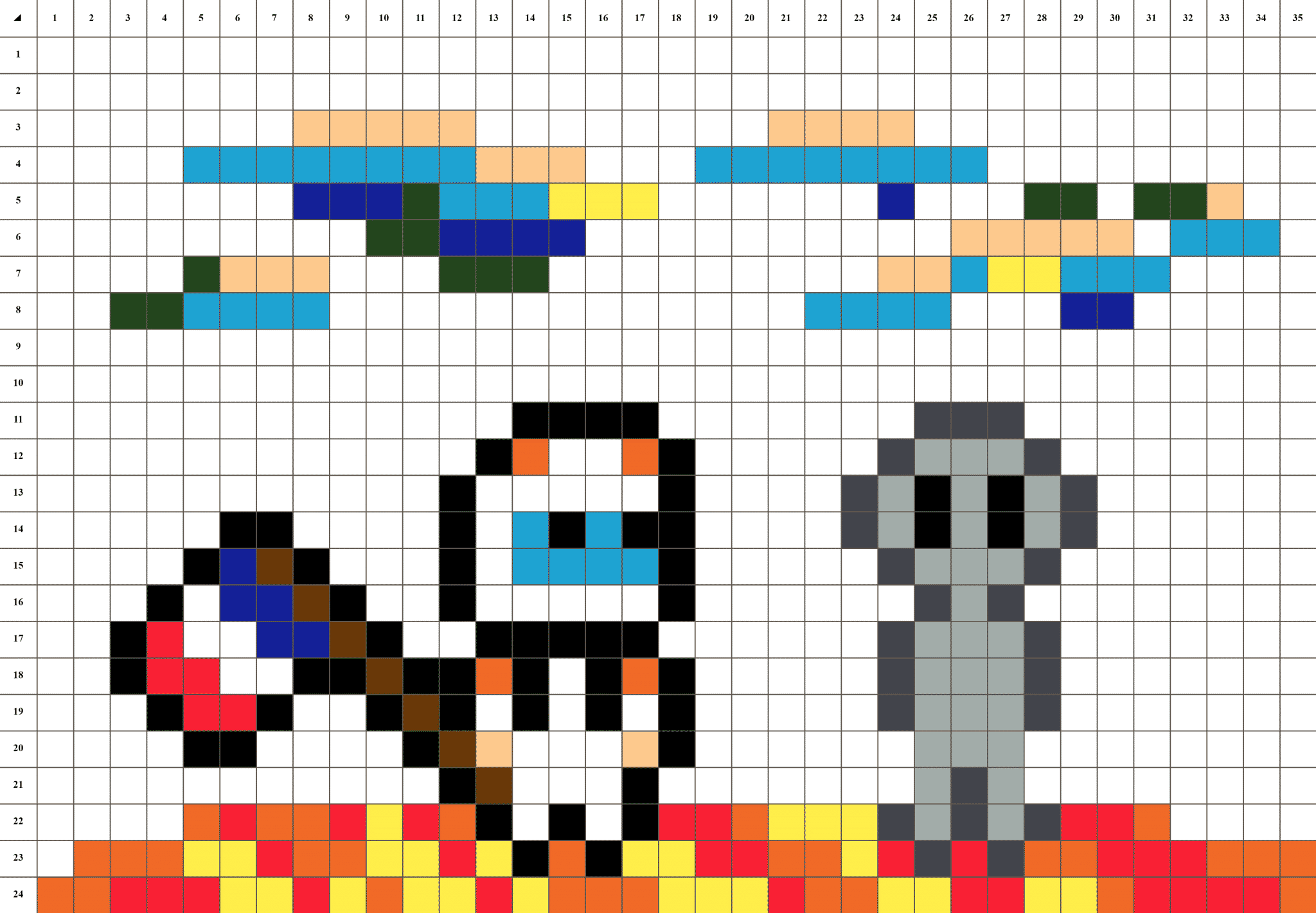 Astronaut und Alien pixel art
