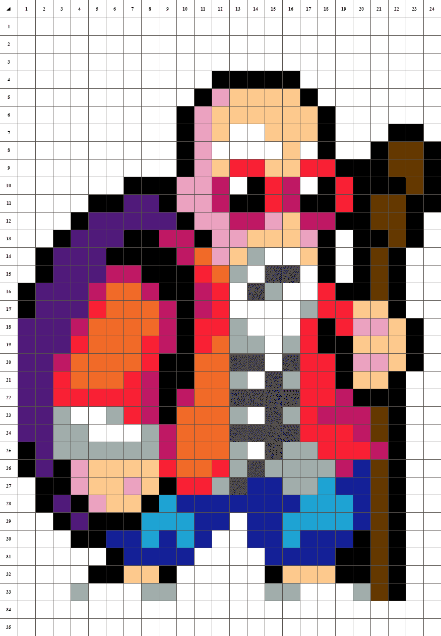 Master Roshi pixel art