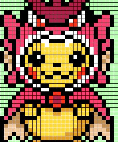 Pixel Art Pikachu in Verkleidung 10