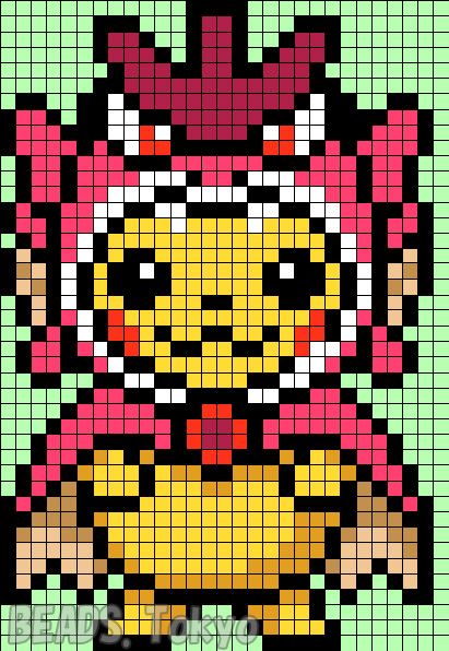 Pixel Art Pikachu in Verkleidung 10