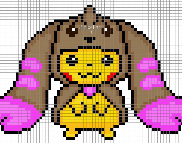 Pixel Art Pikachu in Verkleidung 11