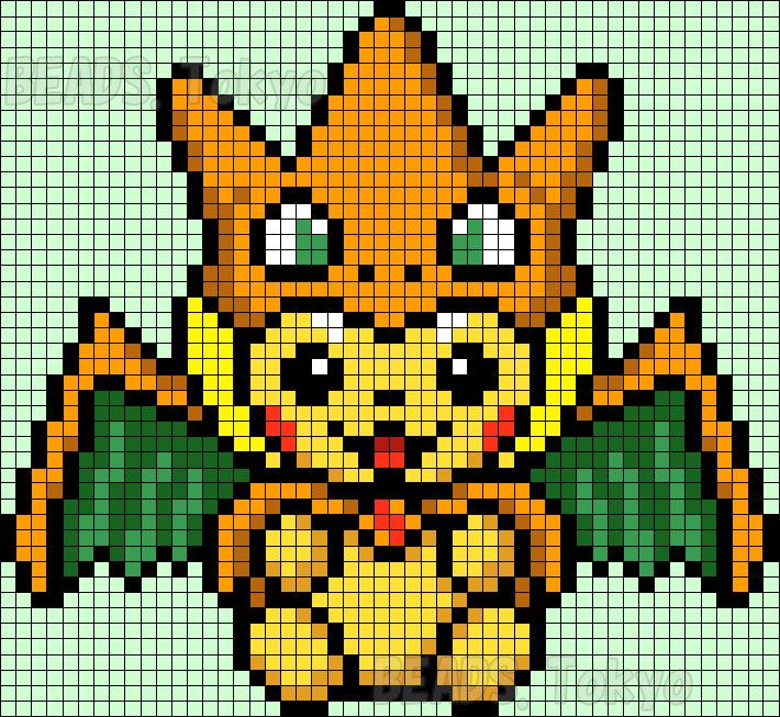 Pixel Art Pikachu in Verkleidung 2