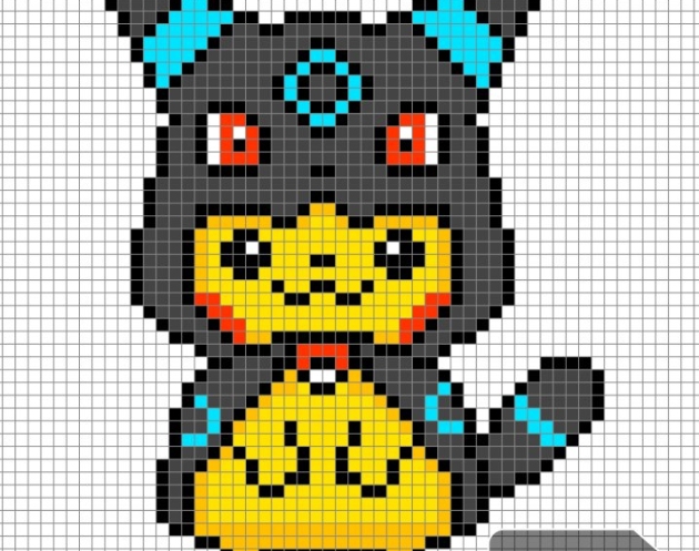 Pixel Art Pikachu in Verkleidung 3