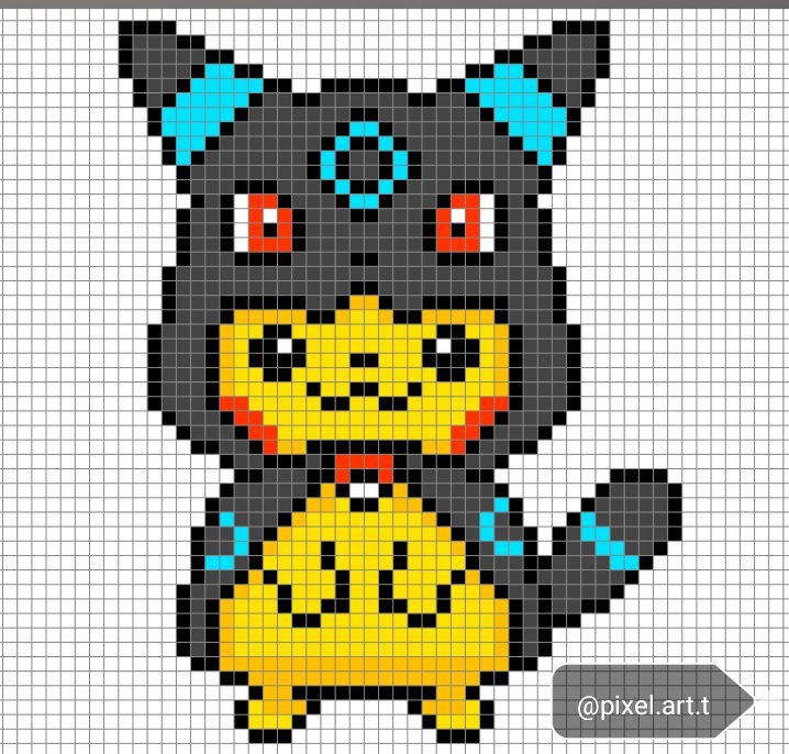 Pixel Art Pikachu in Verkleidung 3