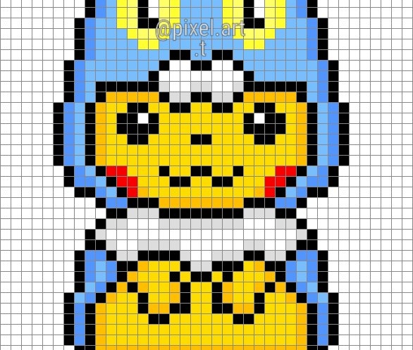 Pixel Art Pikachu in Verkleidung 4