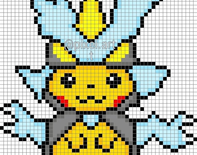 Pixel Art Pikachu in Verkleidung 6