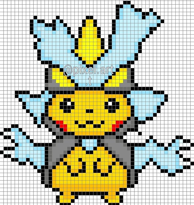 Pixel Art Pikachu in Verkleidung 6