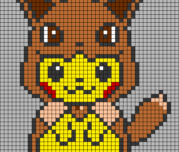Pixel Art Pikachu in Verkleidung 7