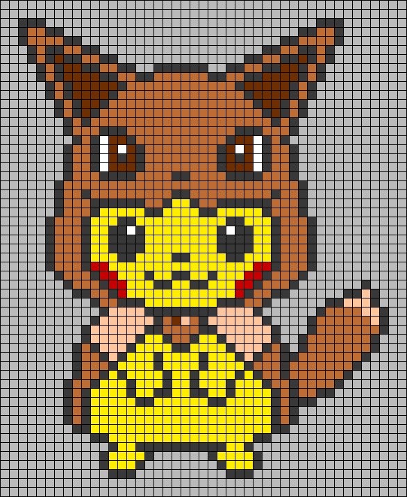 Pixel Art Pikachu in Verkleidung 7