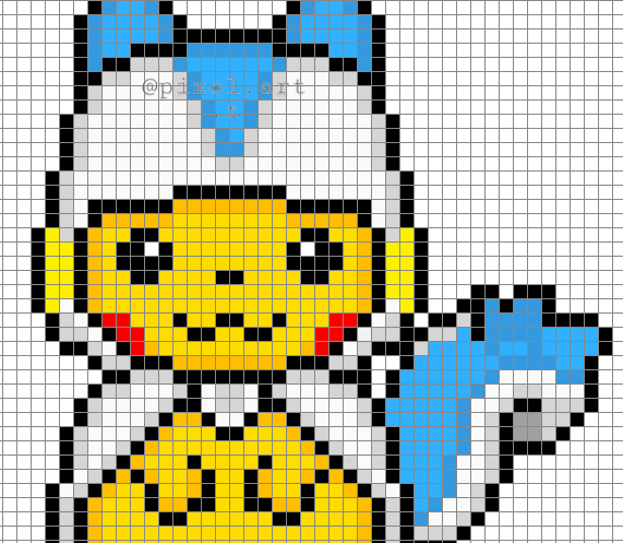 Pixel Art Pikachu in Verkleidung 9
