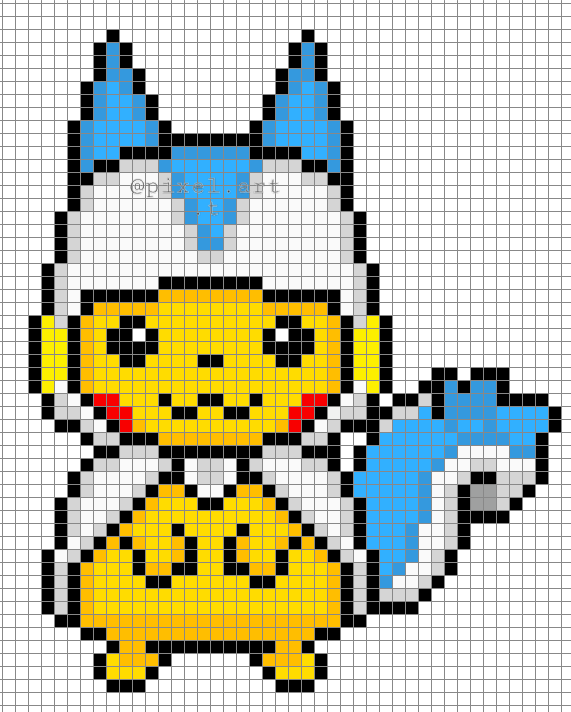 Pixel Art Pikachu in Verkleidung 9