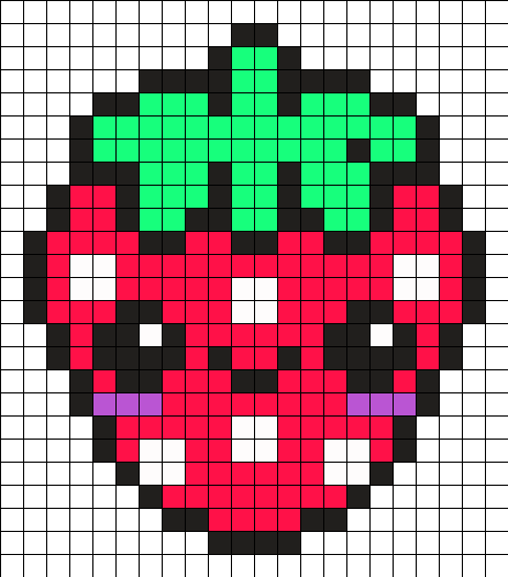 Pixel art Erdbeere