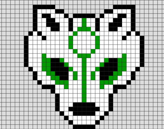 Loup pixel art