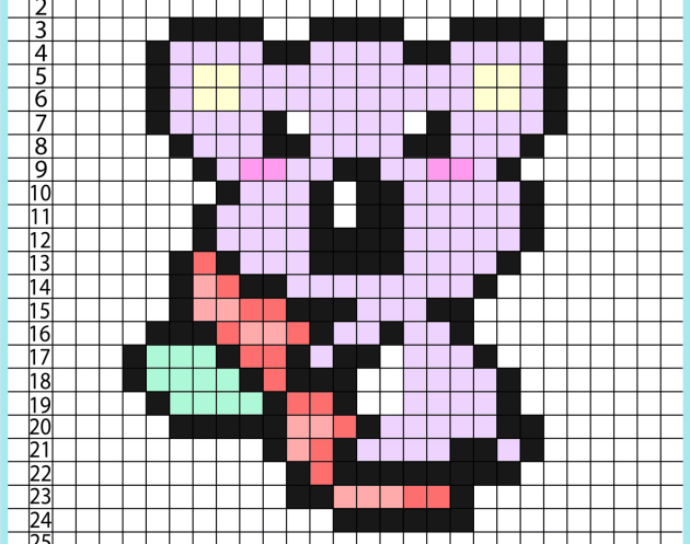 koala pixel art