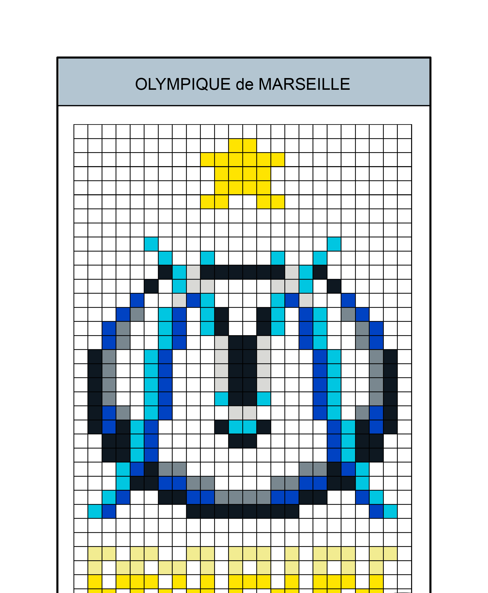 pixel art Marseille logo