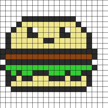 pixel art hamburger