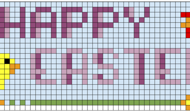 Happy Easter pixel art