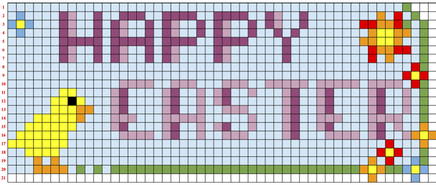 Happy Easter pixel art