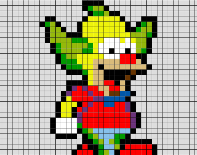 Krusty the Clown pixel art