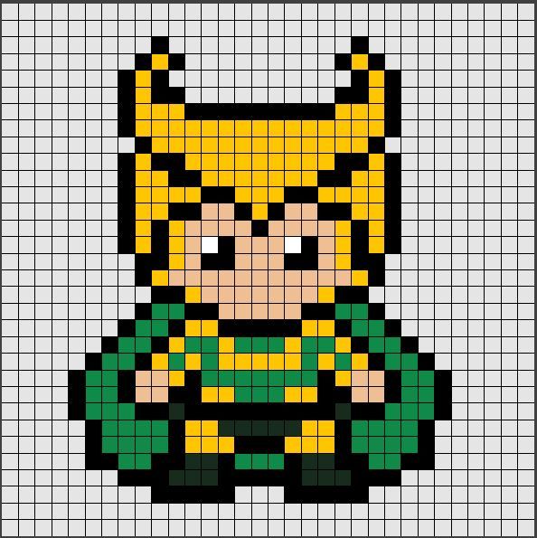 Loki Marvel pixel art