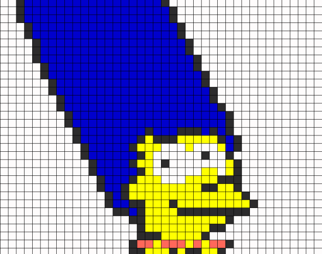 Marge Simpson pixel art