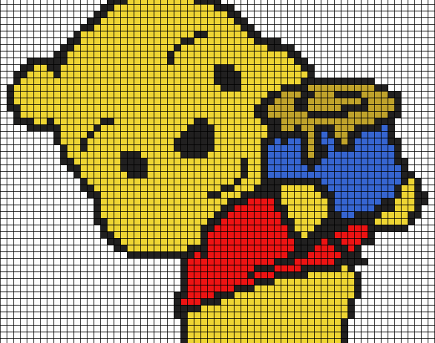Pooh Bear pixel art