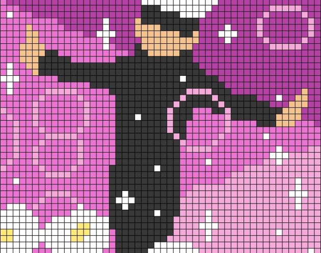 Satoru gojo pixel art