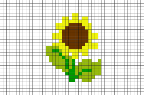 Sonnenblume pixel art