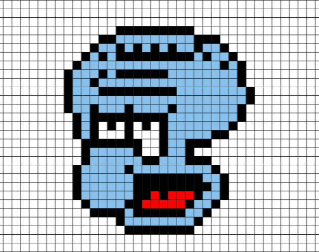 Squidward pixel art