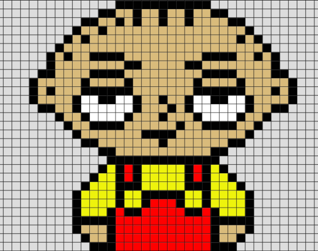 Stewie Griffin pixel art