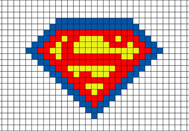 Superman Logo pixel art